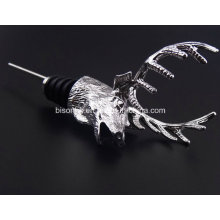 Verser en vin d&#39;argent, Deer Head Wine Bottle Pourer De Chine